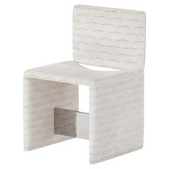 Miniforms Cubola Chair upholstered in fabric and Base in Super Mirror by E-GGS