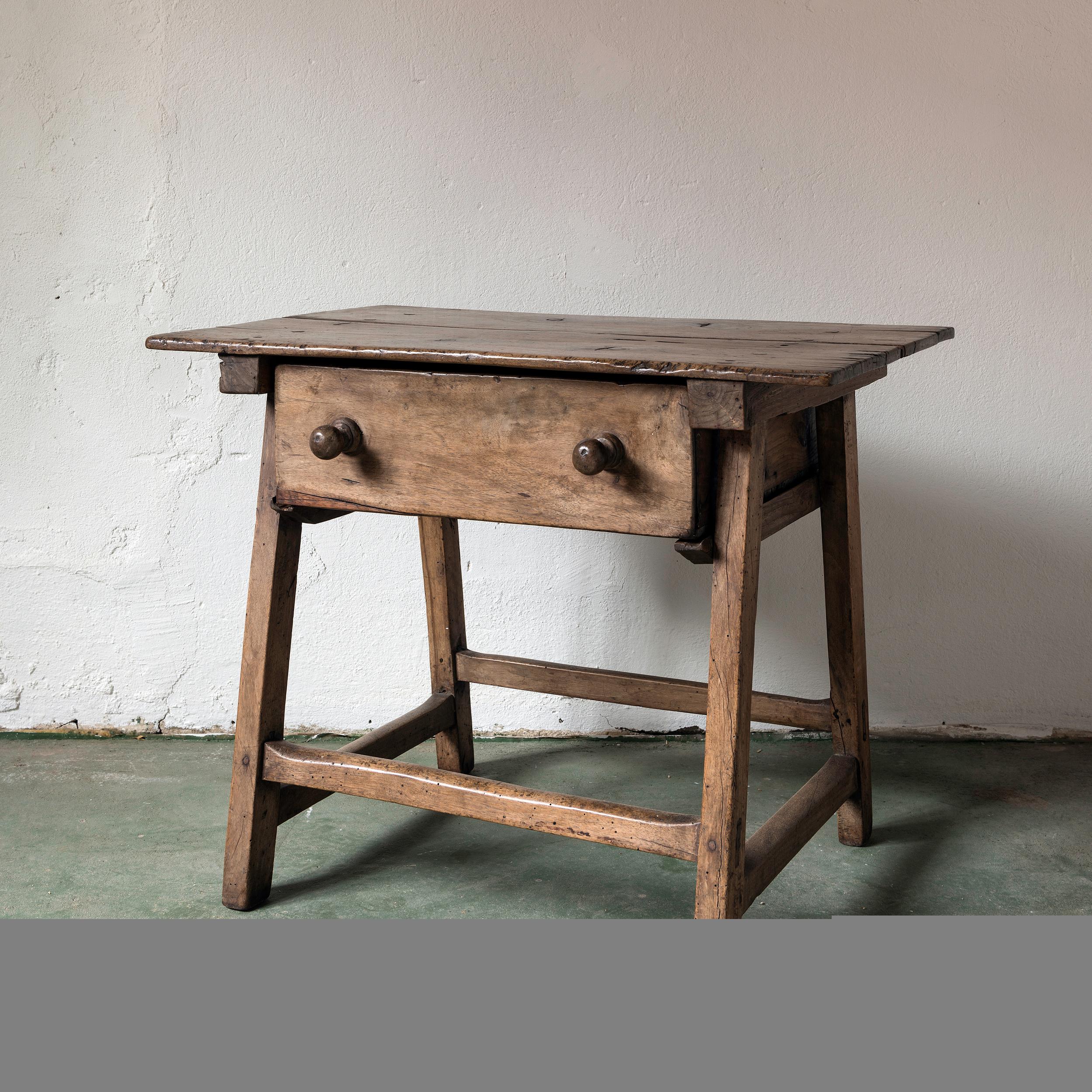 Minimal 17th Century Small Console or Side Table in Walnut 2