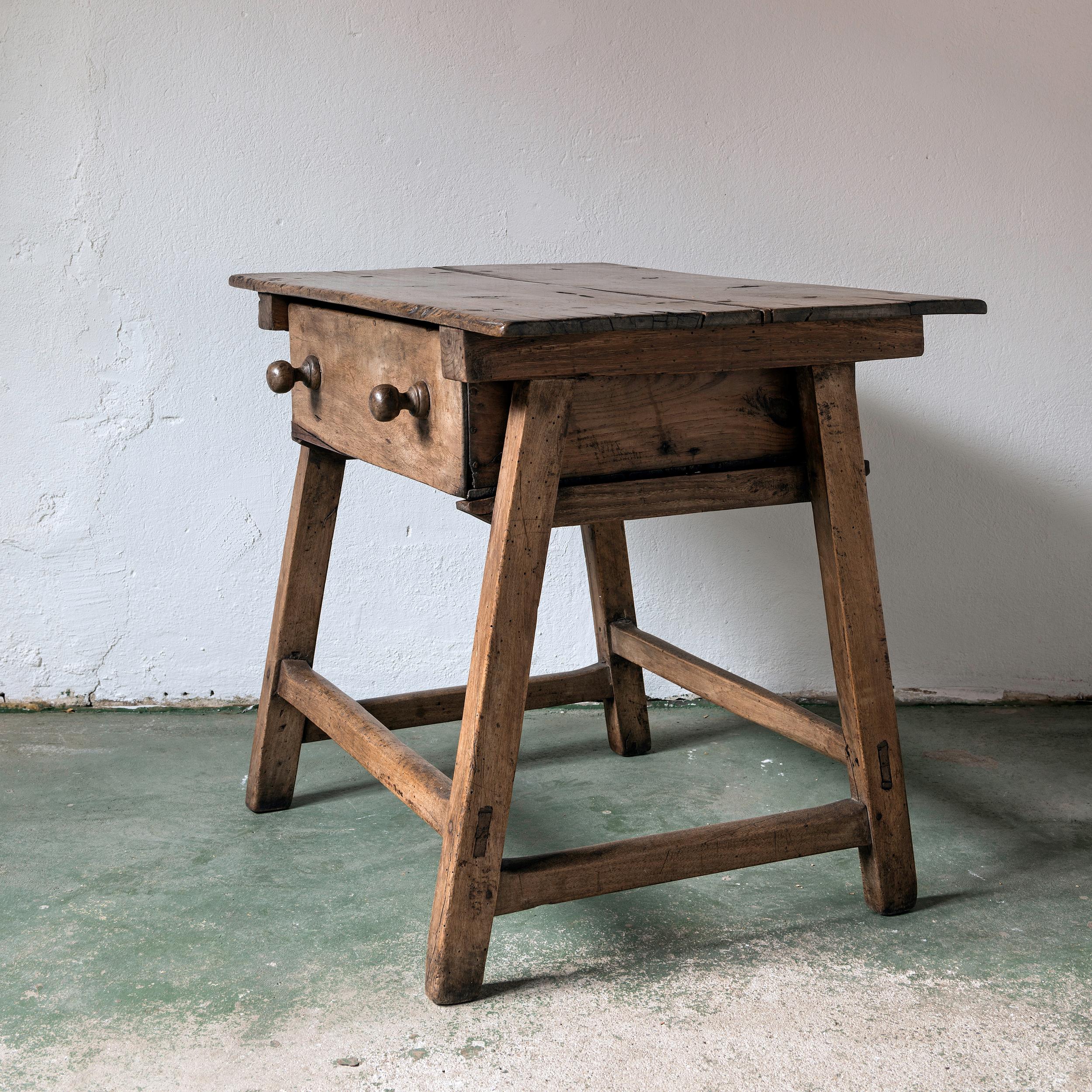 Minimal 17th Century Small Console or Side Table in Walnut 3