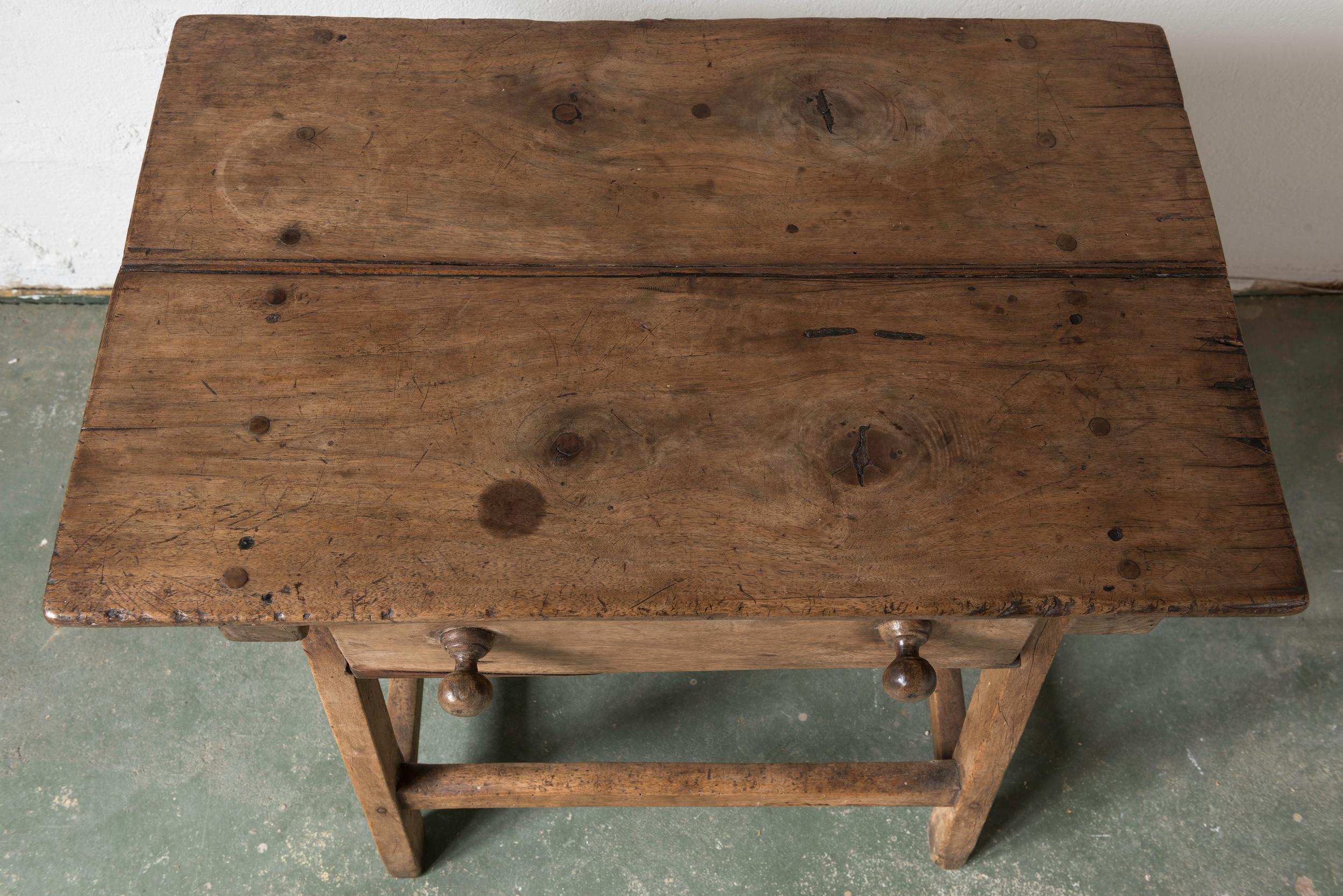 Minimal 17th Century Small Console or Side Table in Walnut 5