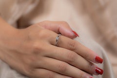 Dainty Diamond Twisted Ring in 18k White Gold