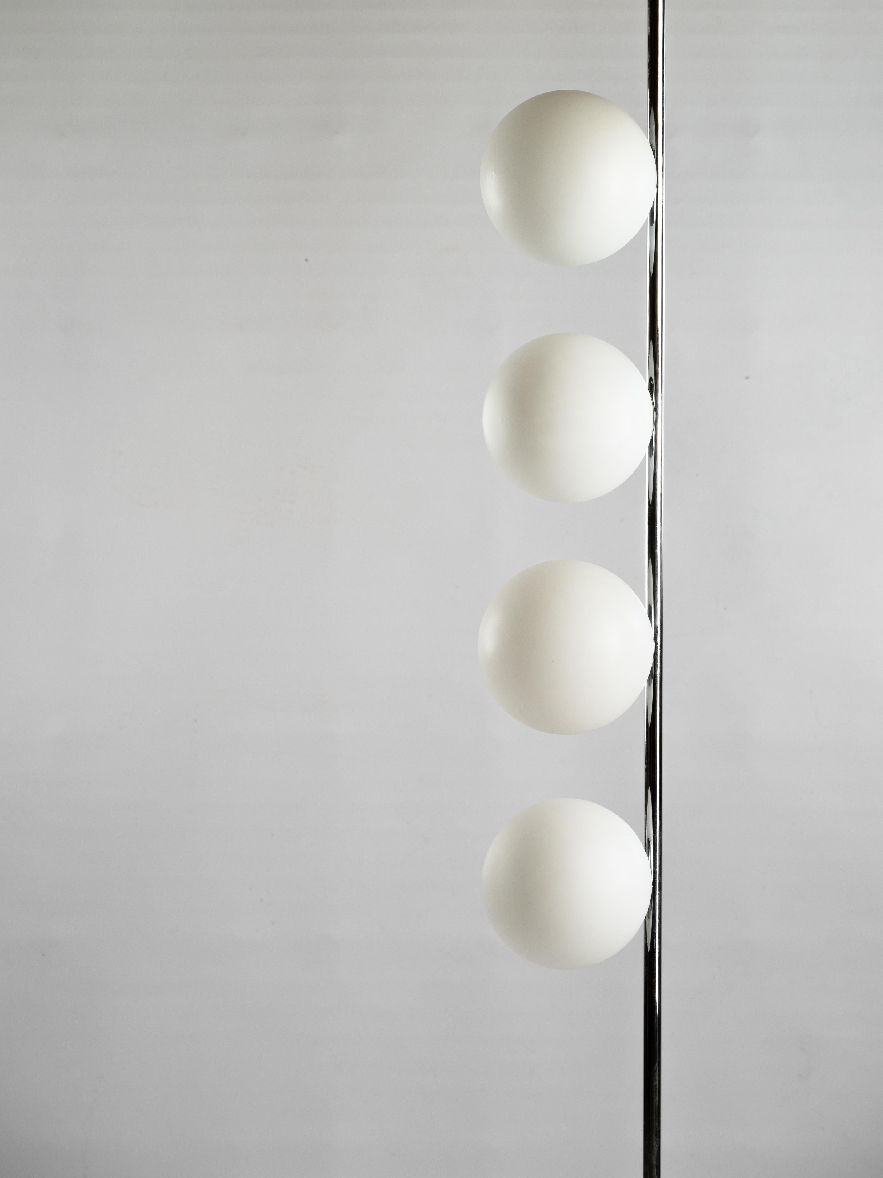 Italiano Lampada da terra italiana minimal a 4 luci in vendita