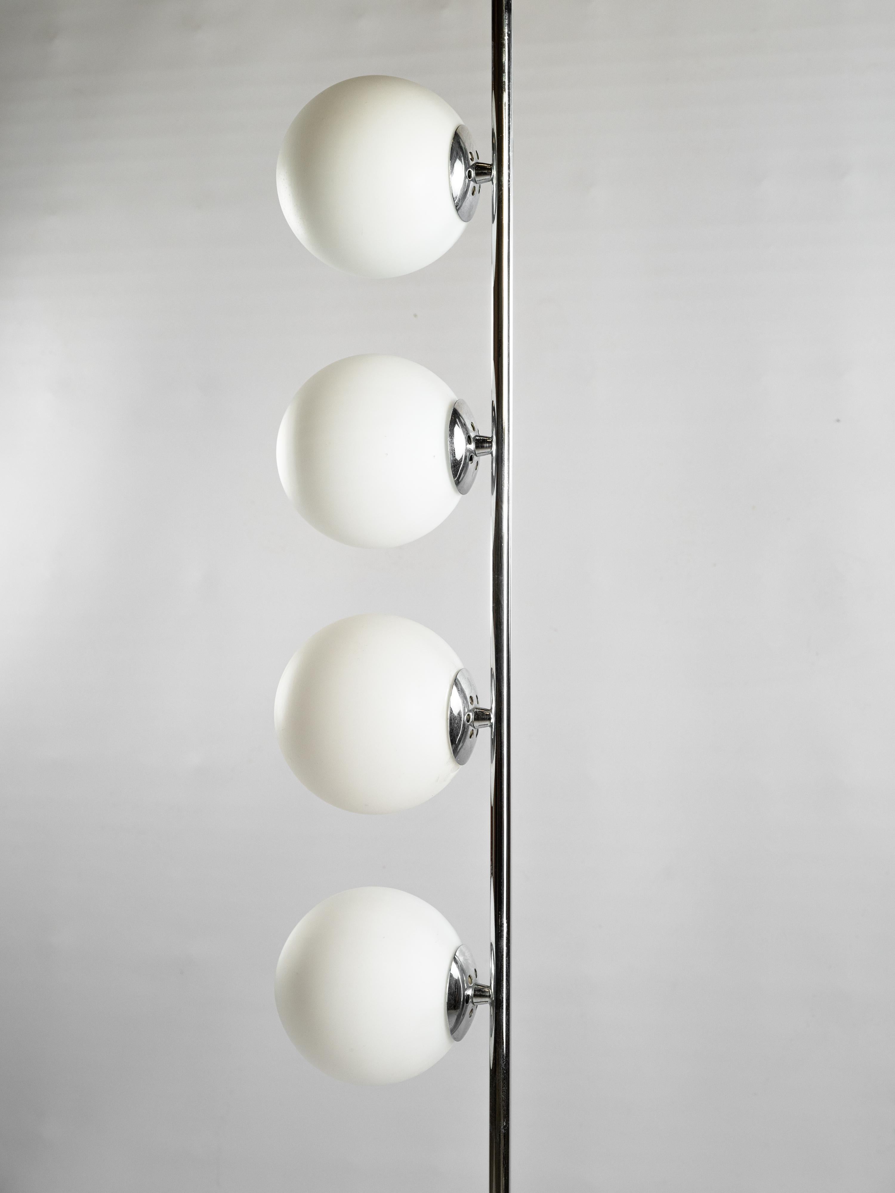 Lampada da terra italiana minimal a 4 luci in vendita 1