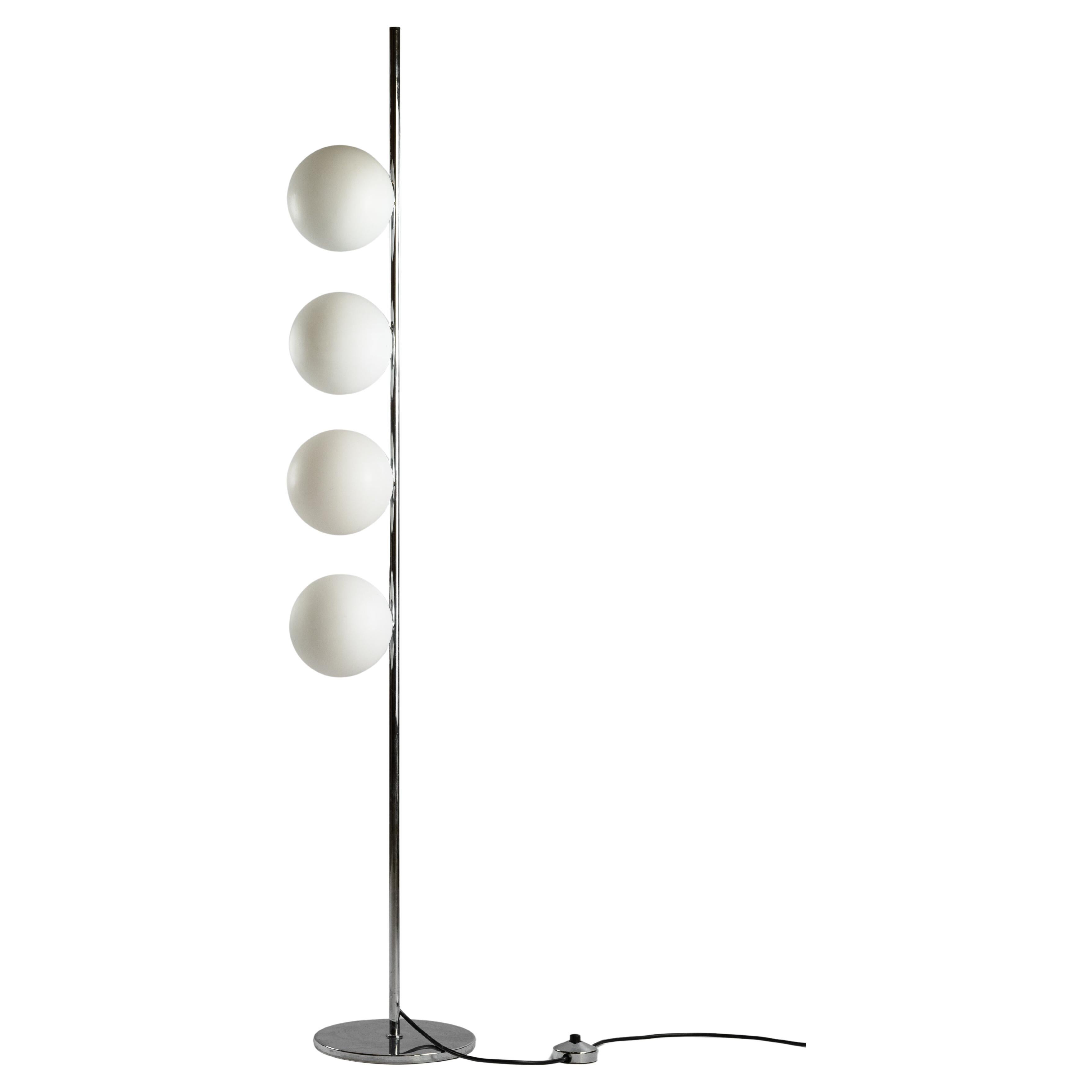 Lampada da terra italiana minimal a 4 luci in vendita
