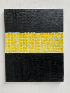 Minimal Abstract Paintings "Black & Yellow" by Bill Kuypers, Antwerp, Belgium