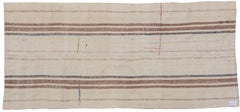Minimalist Turkish Kilim Rug, Hand-Knotted Wool, 1940, Nomadic Design