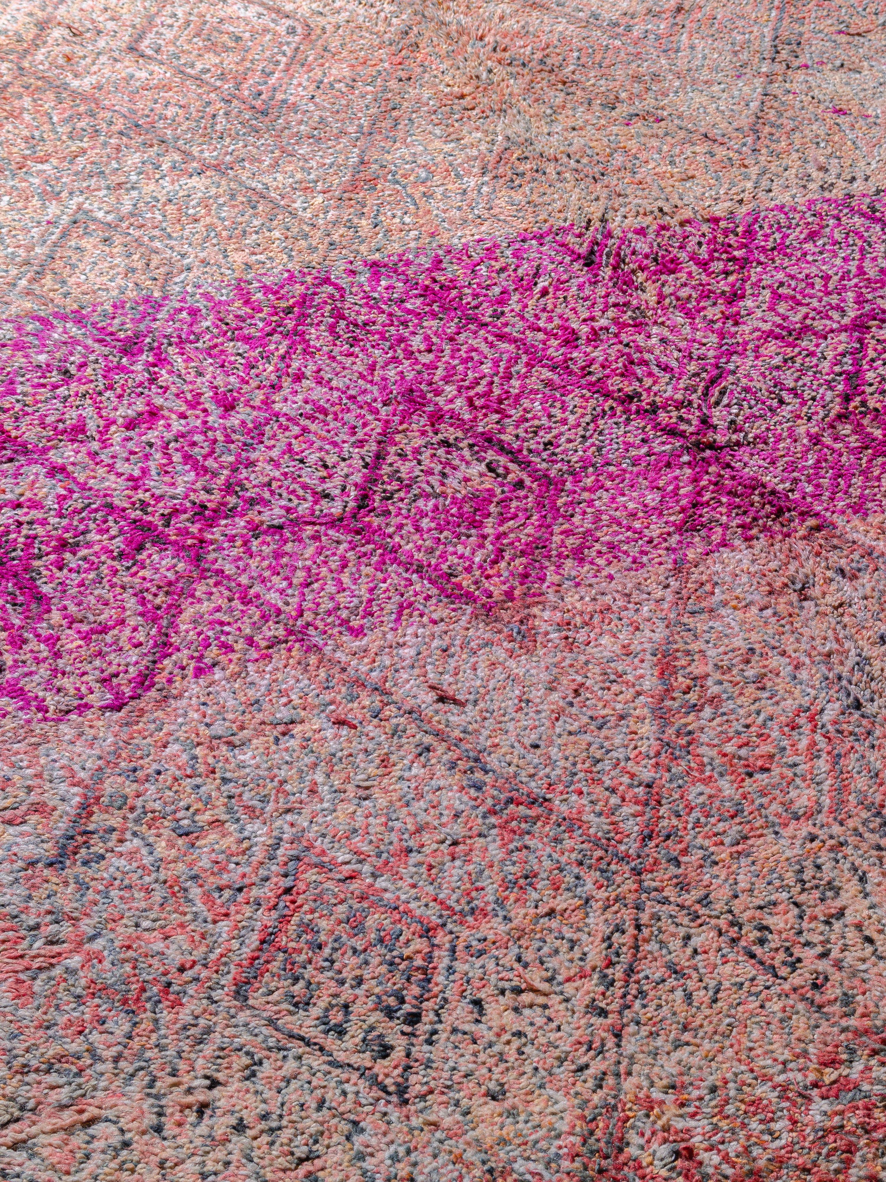 Hand-Knotted Minimal And Bold Moroccan Beni M'Guild Carpet Curated By Breuckelen Berber For Sale