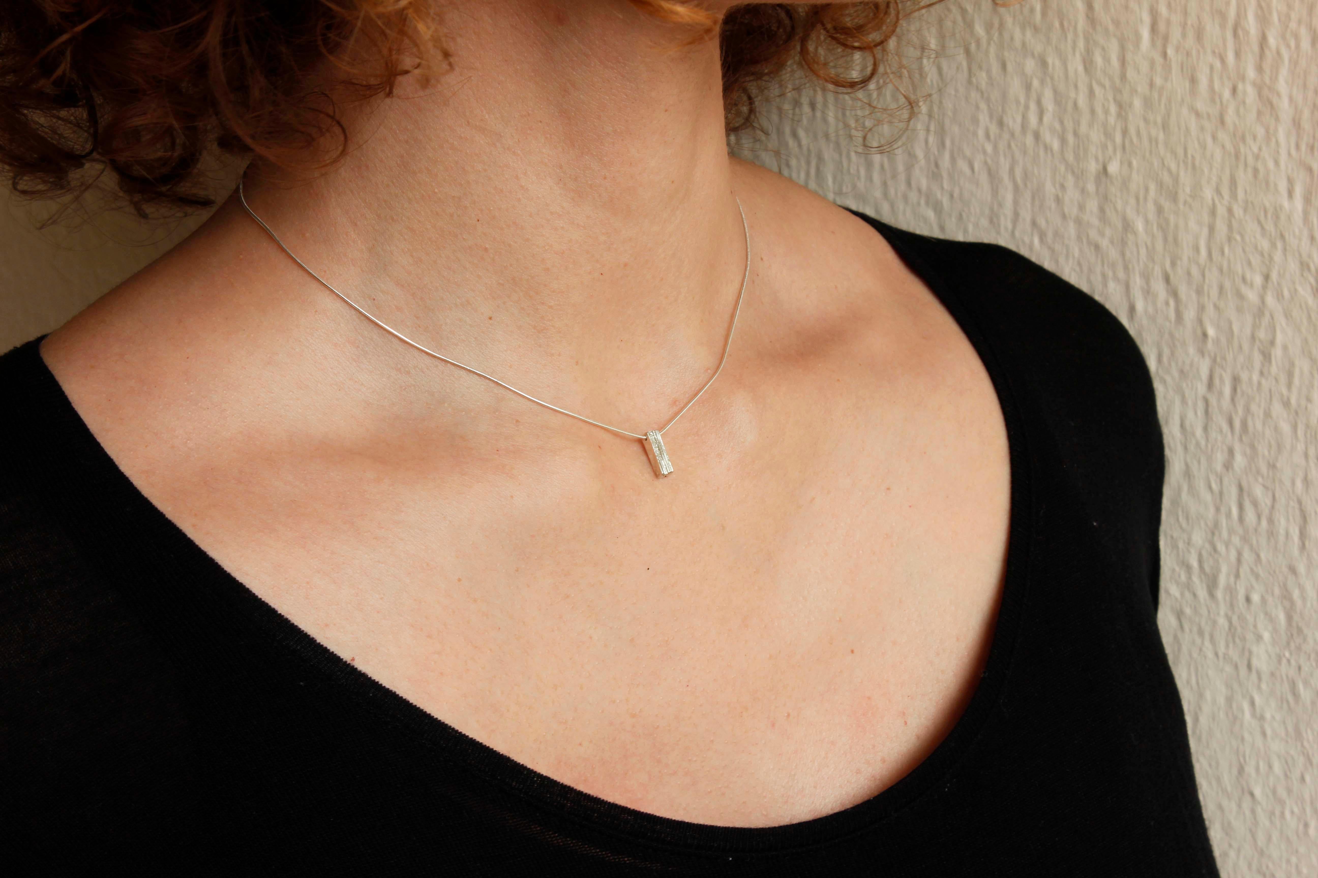 Contemporary Minimal Bar Necklace For Sale