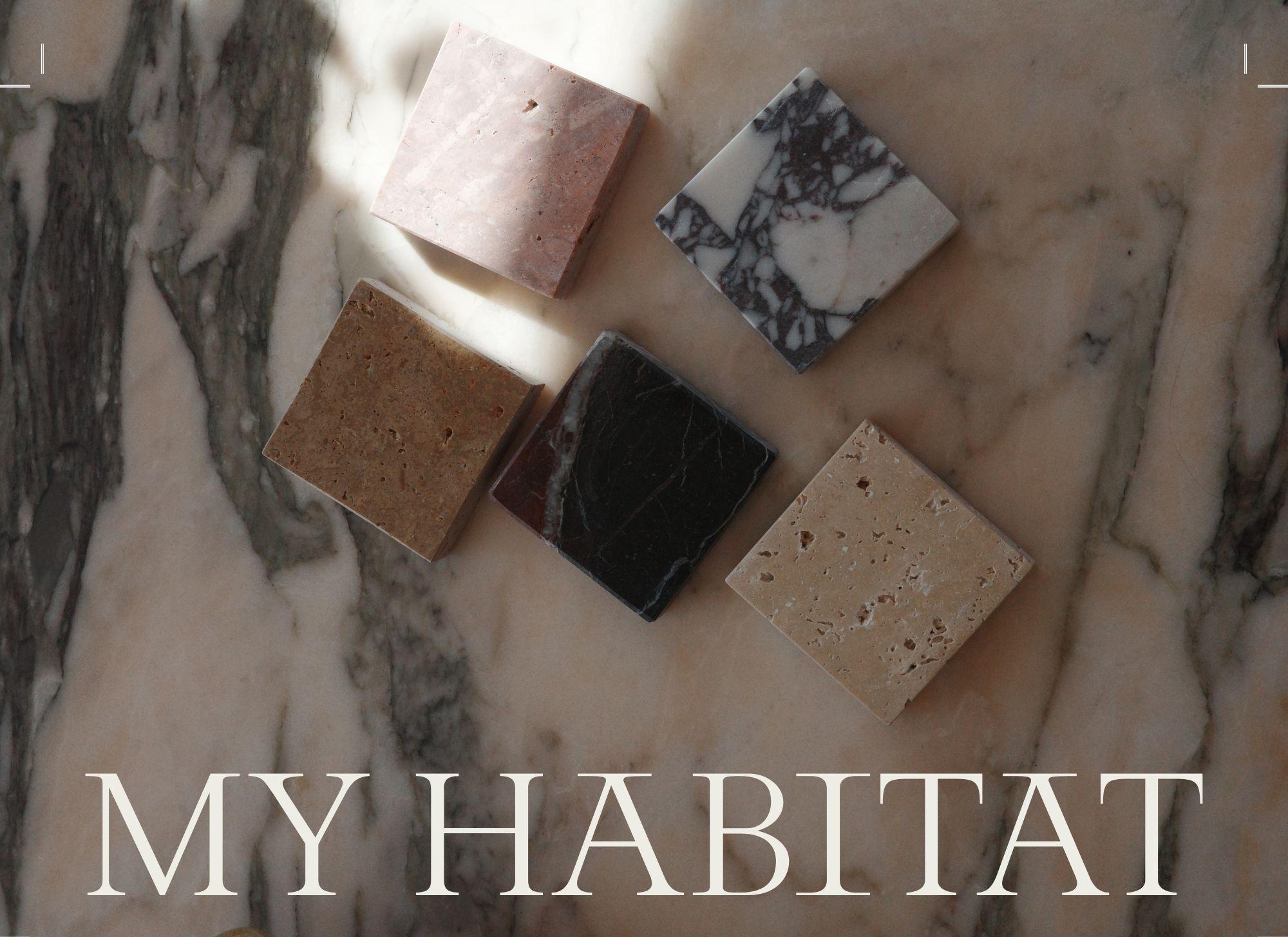 Minimal Bathroom Double Vanity / Sink in Travertine stone - with Storage niches For Sale 4