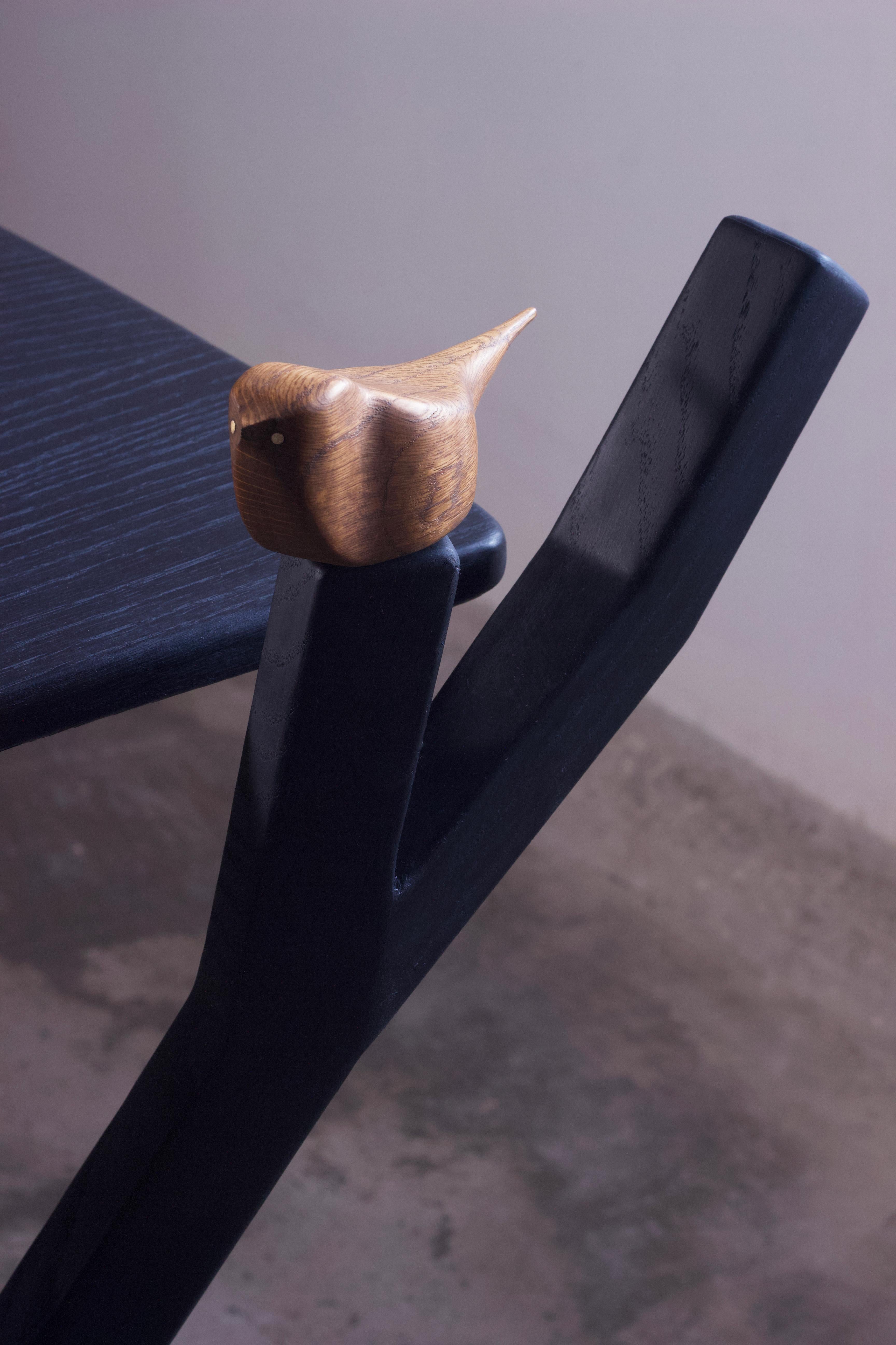 The TOTEM is a nature-inspired, organic sculptural console table crafted in Solid American Oak wood . This contemporary console table displays an uncomplicated minimal aesthetic, that holds a complex construction. Handcrafted through precise