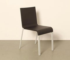 Minimal Black Vitra Maarten van Severen Stacking Chairs, Contemporary Modern