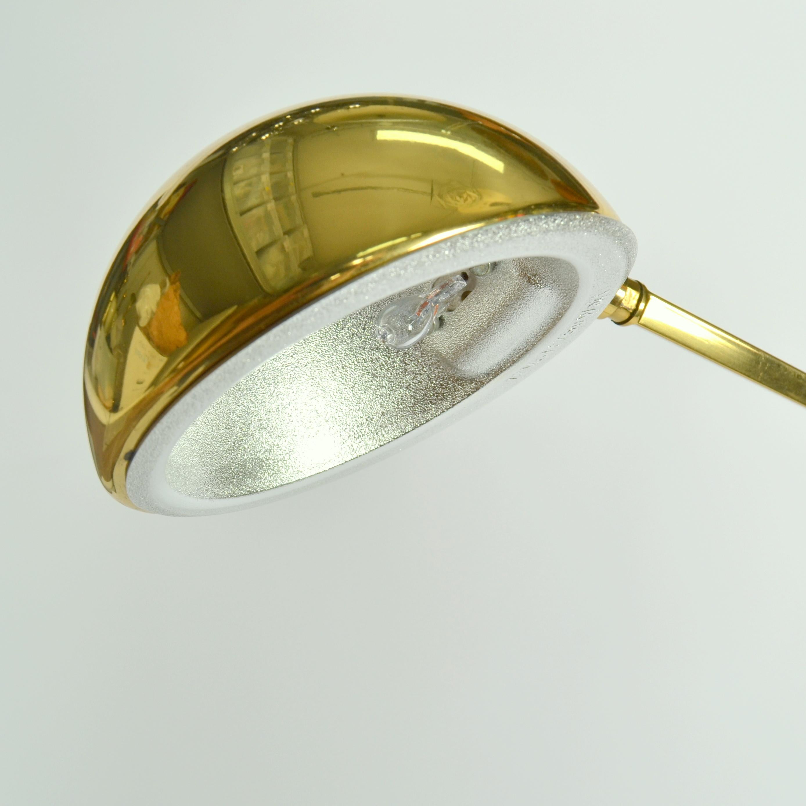 Minimal Brass Counter Balance 1970sFloor Lamp For Sale 3