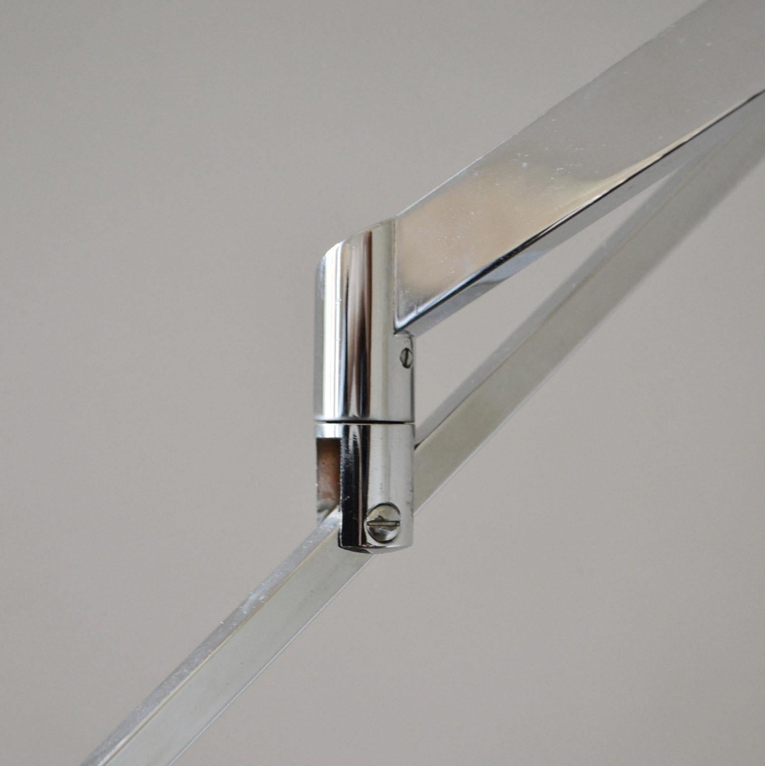 Minimal Chrome Counter Balance Ceiling 1970s Lamp For Sale 6