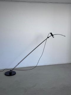 Minimal chromed metal arch lamp made in Italy 1970's