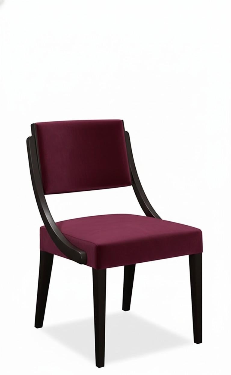 Spagnolo Sedie da pranzo minimal/classiche in velluto con struttura in Oak Oak nero - Studio Mondo in vendita