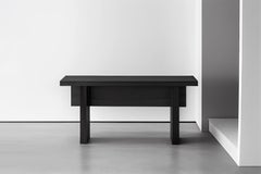 Minimal Console Table, Sideboard Made of Black Tinted Oak Wood, Narrow Console