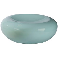 Minimal Contemporary Bowls in Fiberglass with Blue High Gloss Lacquer Finish
