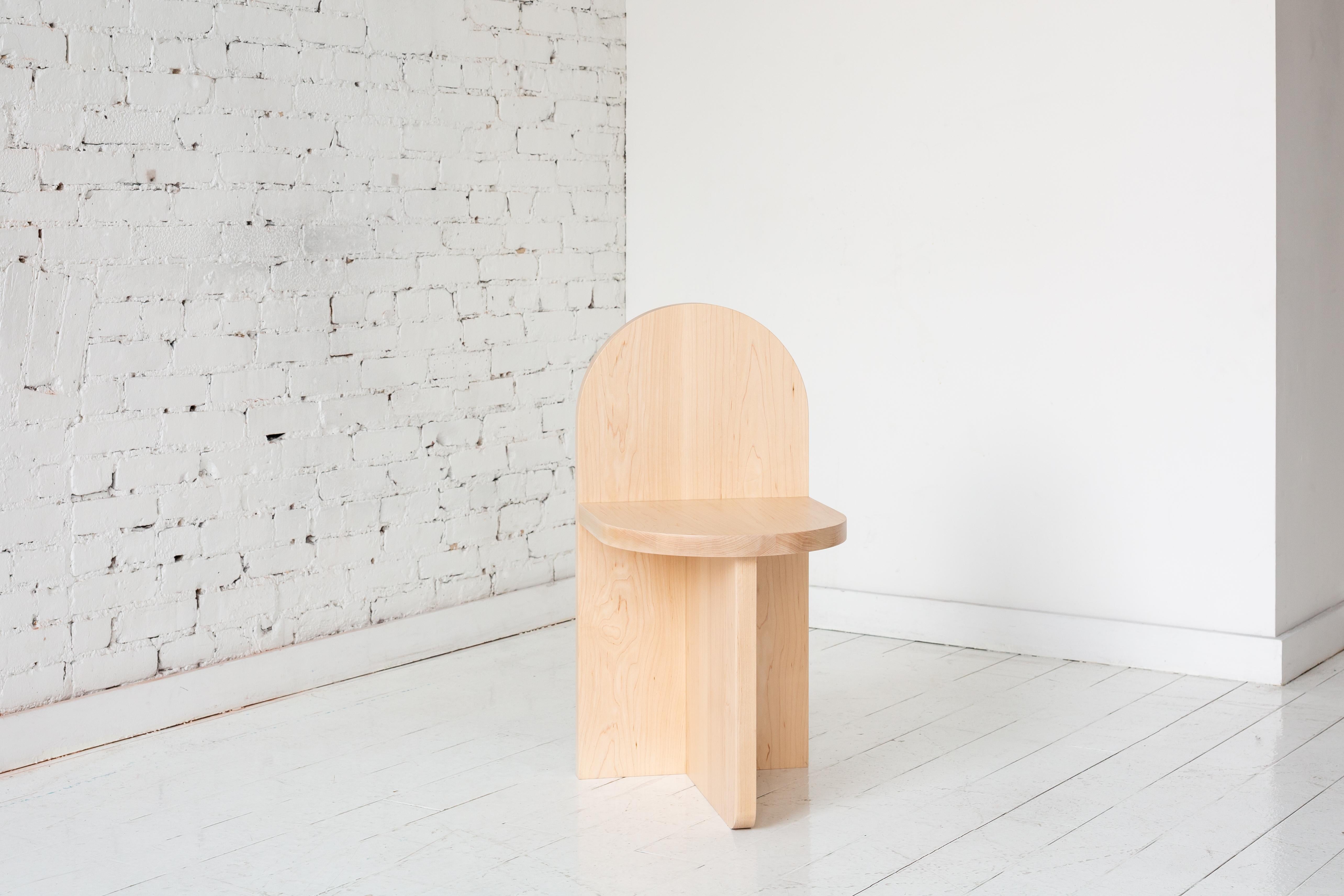 Fait main Chaise minimaliste et contemporaine en Wood Wood par Fort Standard en vente