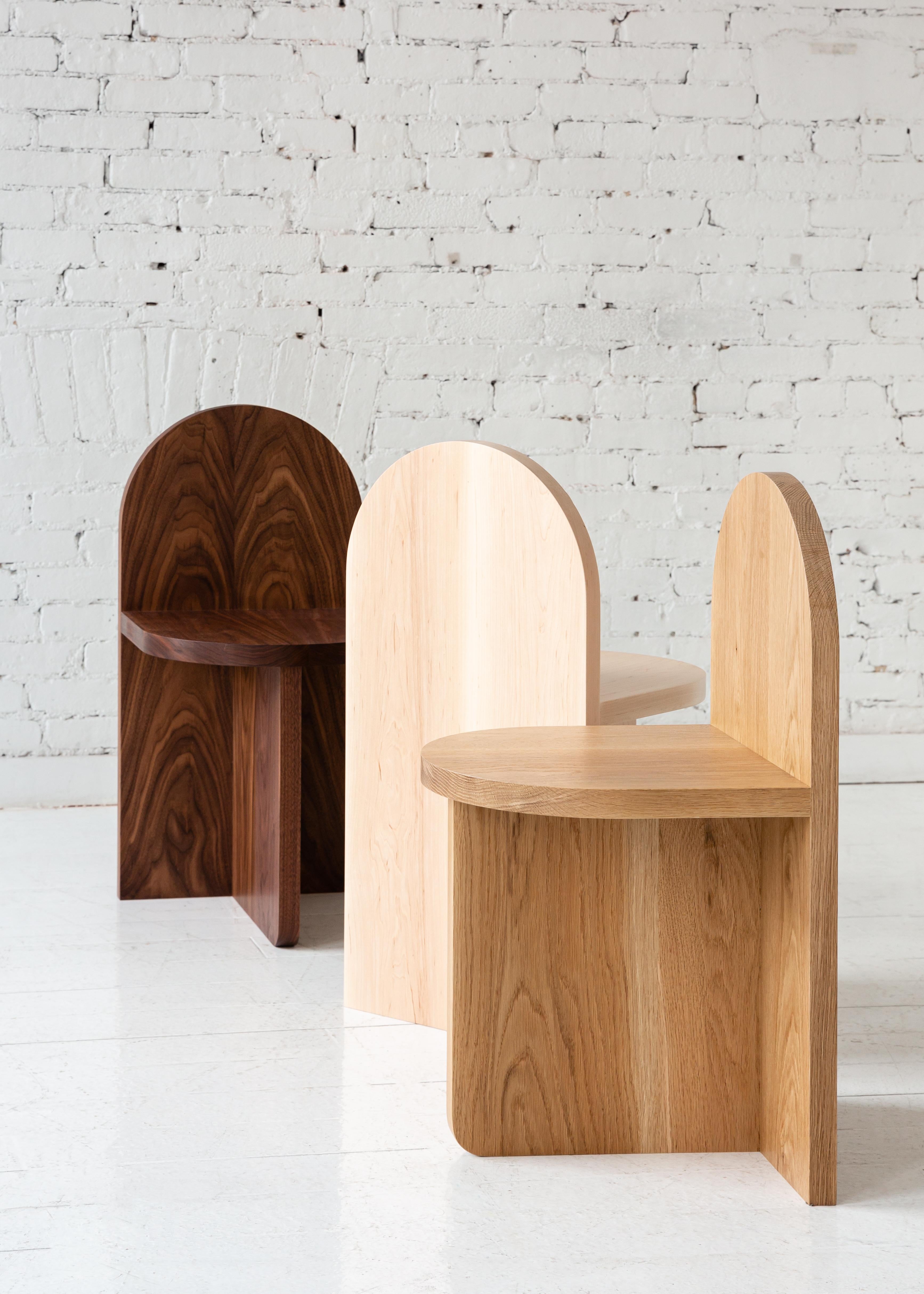 Américain Chaise minimaliste et contemporaine en Wood Wood par Fort Standard en vente
