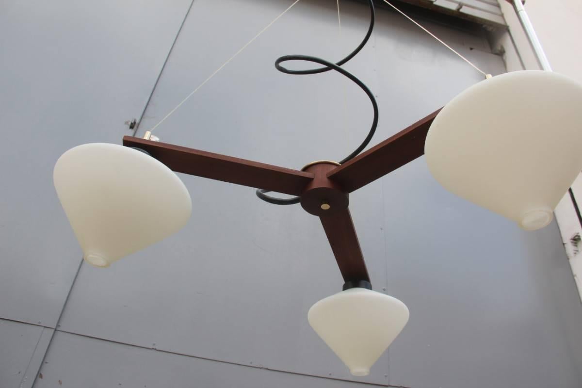 Minimal Design Esperia Chandelier 1960 Made in Italy In Excellent Condition For Sale In Palermo, Sicily
