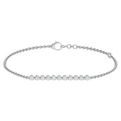 Bracelet ligne minimaliste en or 18 carats et diamants