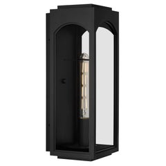 Modern Rectangular Fixture, Hand-Crafted with Arch Detail Exterior Outdoor Light