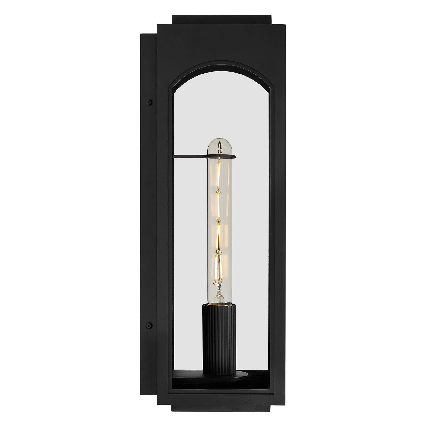 Minimaliste Minimal Hand-Crafted Contemporary Style Arch Detail Exterior Wall Light (Applique d'extérieur Minimale fabriquée à la main) en vente