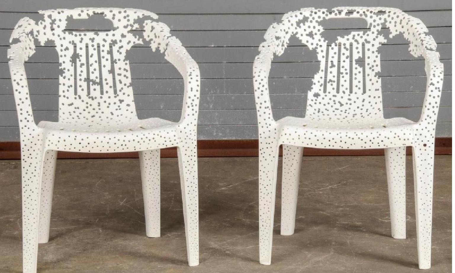 white avant garde chairs