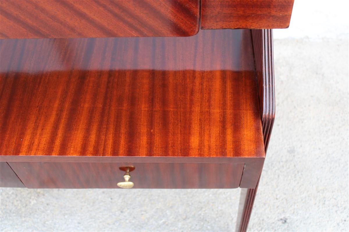 Mueble Bar Bar Geométrico Minimalista Italiano Mediados de Siglo Caoba Dassi Milano en venta 7