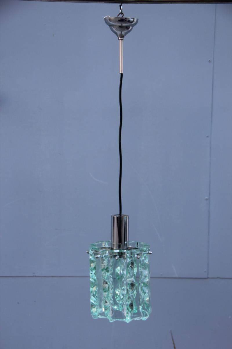 Minimal Lighting Italian Design Midcentury Sculptural Crystal In Excellent Condition For Sale In Palermo, Sicily