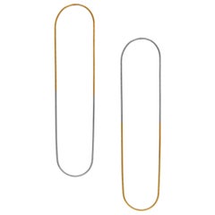 Earrings Hoops  Minimal Long Snake Chain 18K Gold Plated Mixed  Greek Earrings