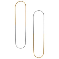  Earrings Hoops  Minimal Long Snake Chain 18K Gold Plated Mixed  Greek Earrings