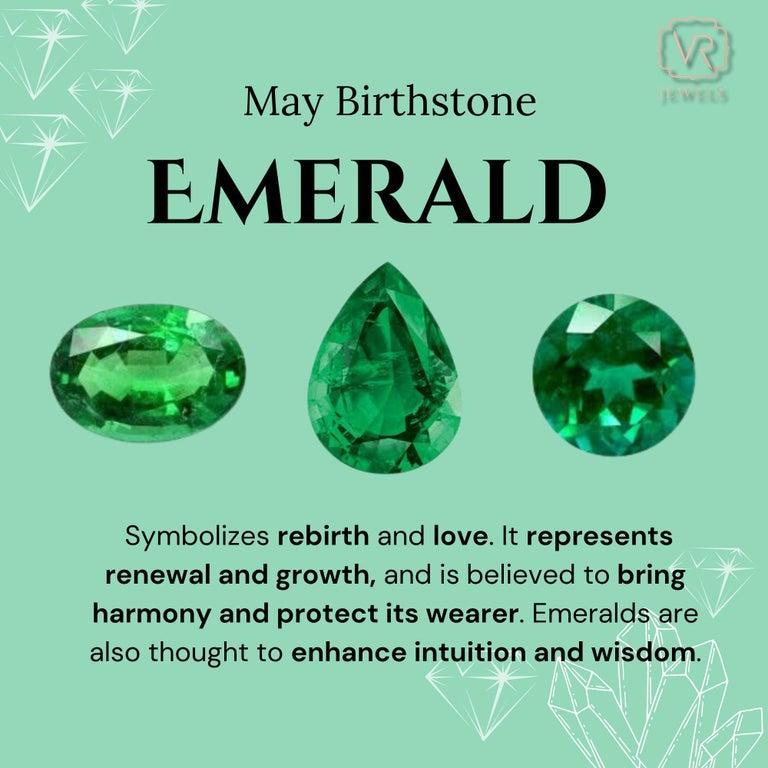 Minimal May Birthstone Emerald Bird Pendant Necklace in 14k Solid White Gold For Sale 6