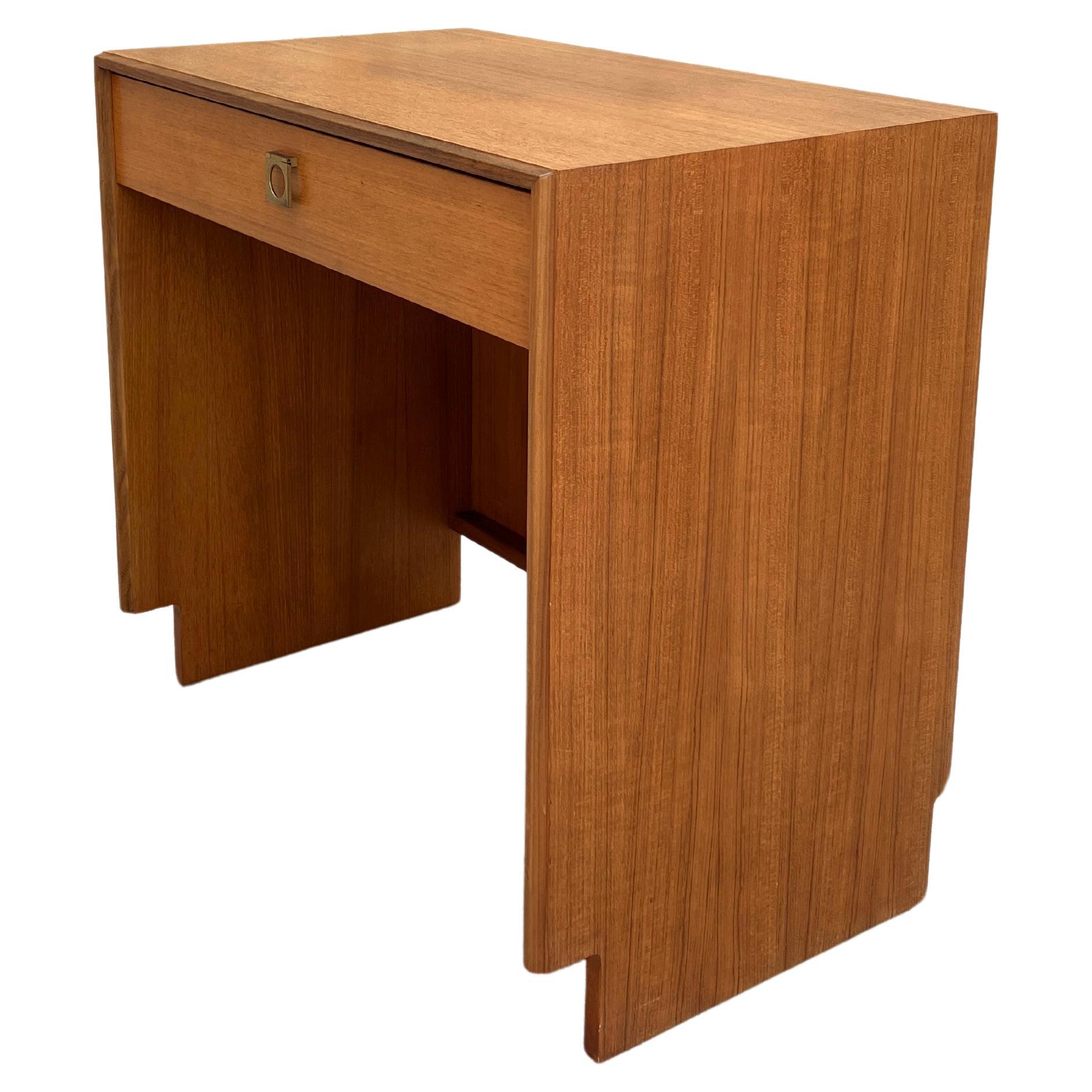 Minimal mid century desk / dressing table in Teak by G Plan Danish style For Sale