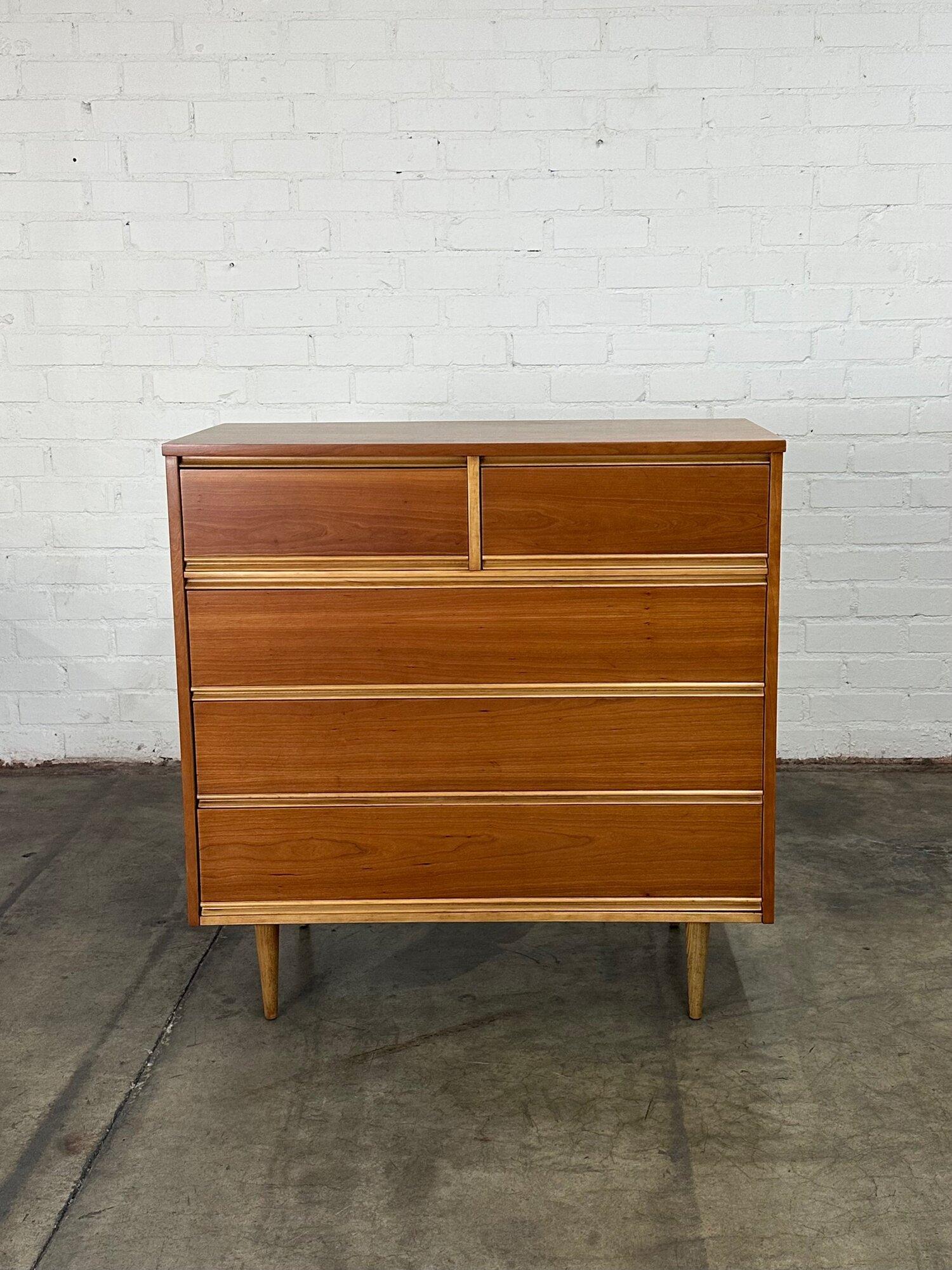 Mid-20th Century Minimal Mid Century Highboy Dresser For Sale