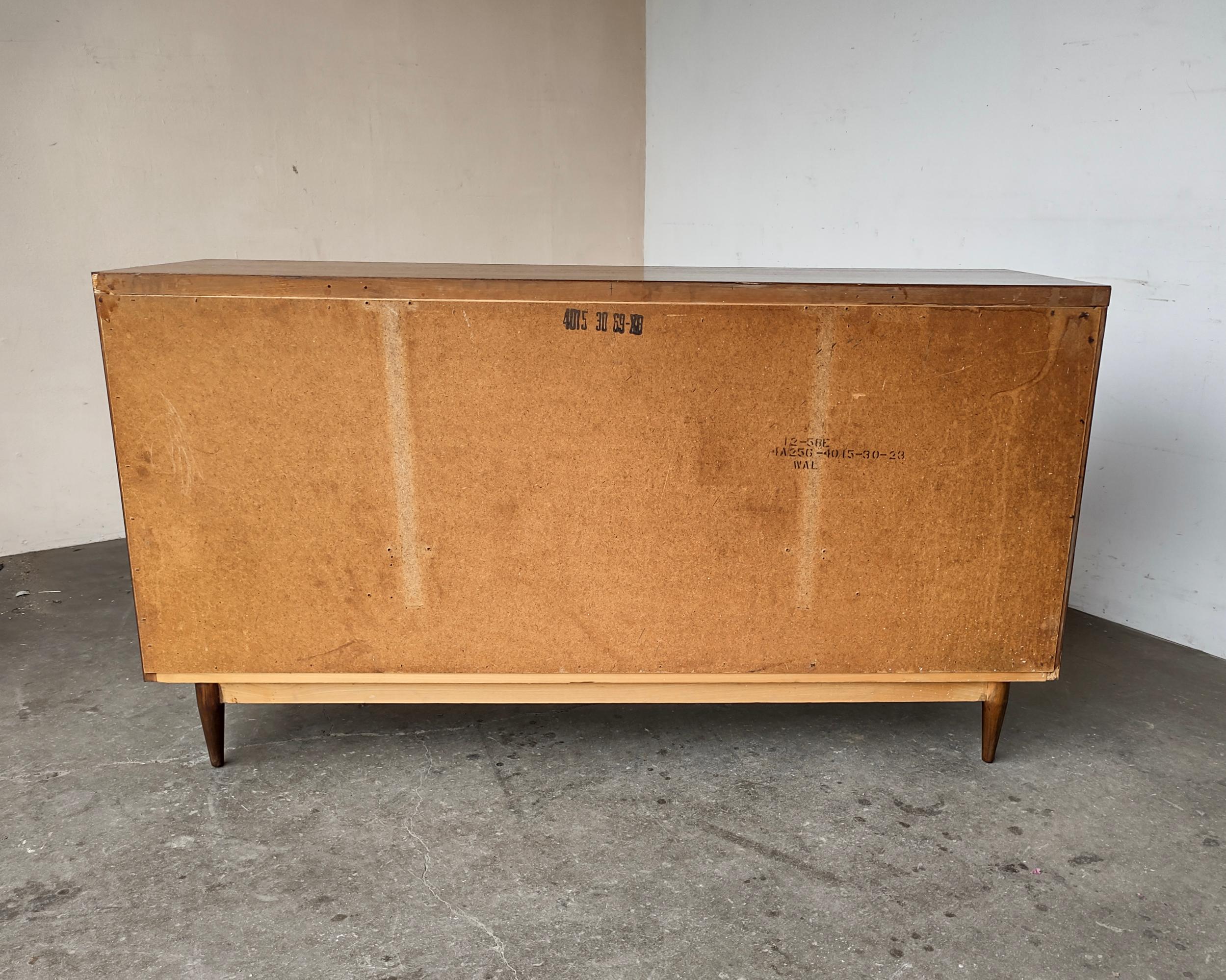 Minimal Mid-Century Modern Walnut Wood Lowboy Dresser, 1960s 9