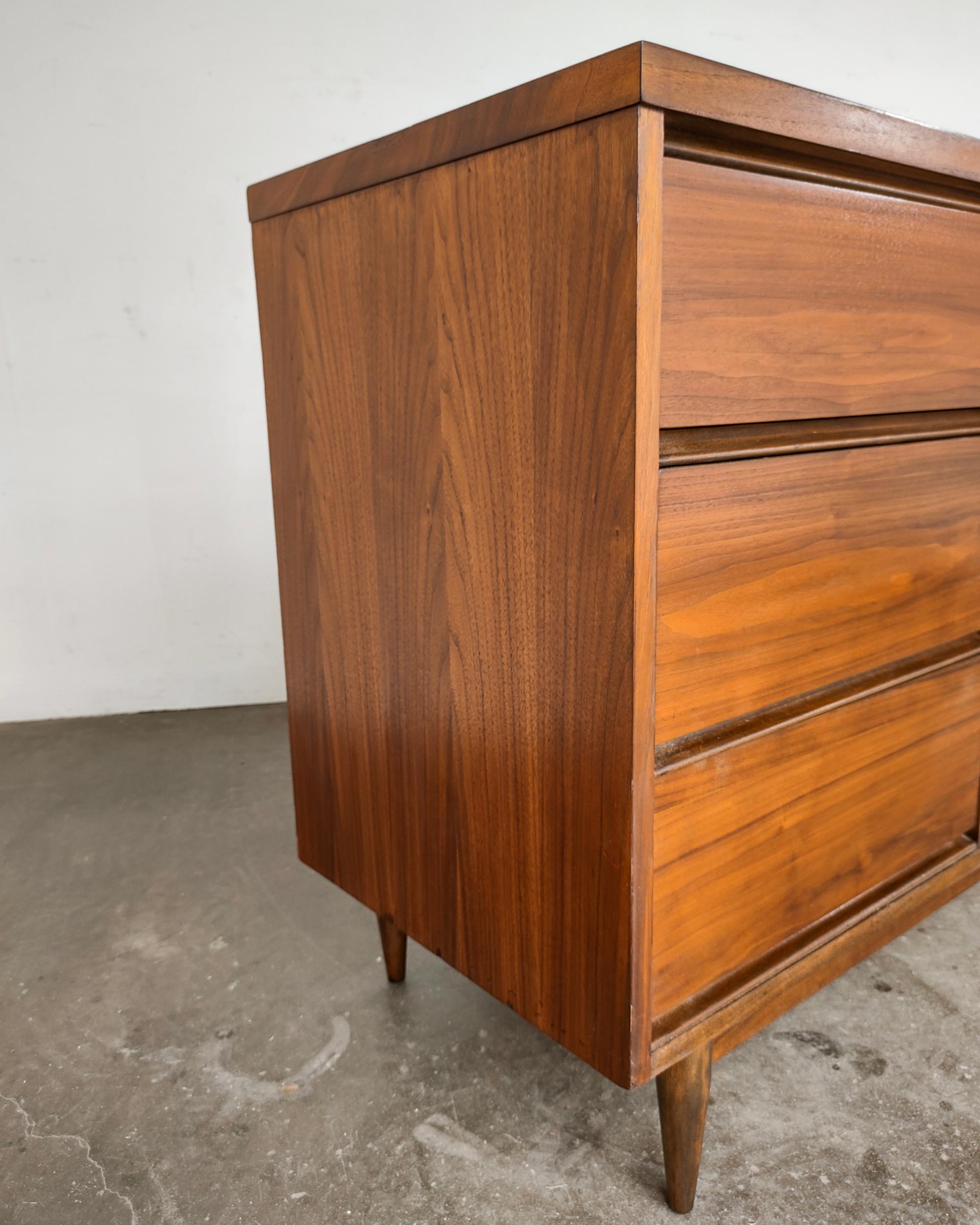 Minimal Mid-Century Modern Walnut Wood Lowboy Dresser, 1960s 2