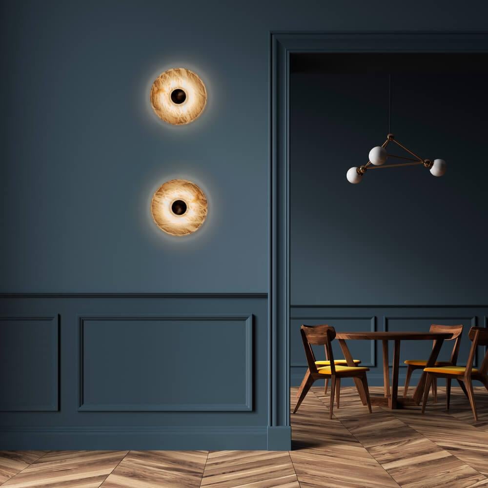 Bronzato Applique moderna e minimale in alabastro 
