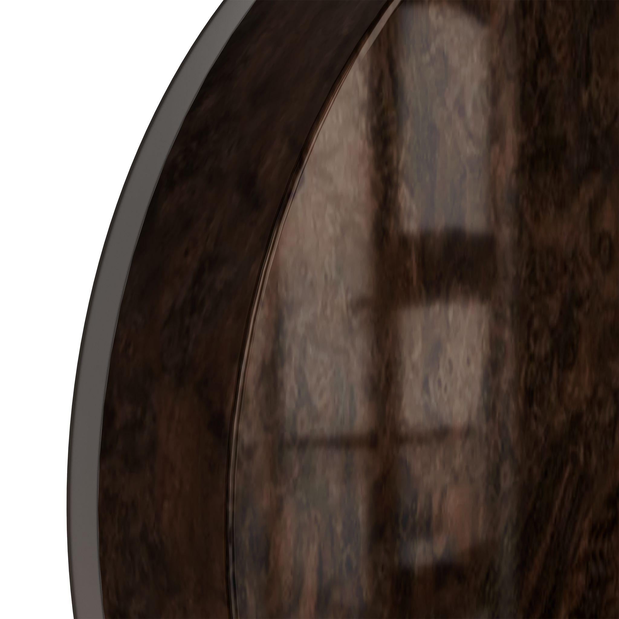 Minimal Modern Round Walnut Root Wall Lamp, Sconce Wood Veneer with Led Strip In New Condition For Sale In Porto, PT