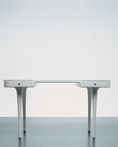 Minimal Modern White Riga Desk Marc Newson for Cappellini Writing Console, 1995