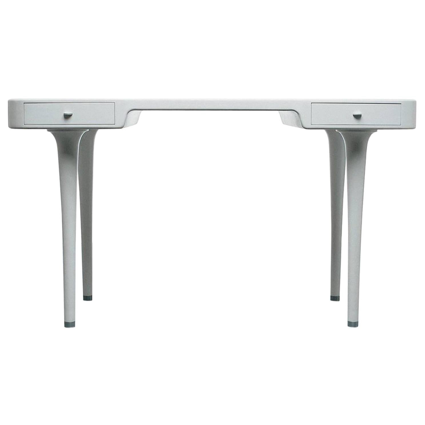 Minimal Modern White Riga Desk Marc Newson for Cappellini Writing Console, 1995