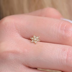 Minimal Moissanite Screwed Earring 925 Sterling Silver Tragus Earring For Women