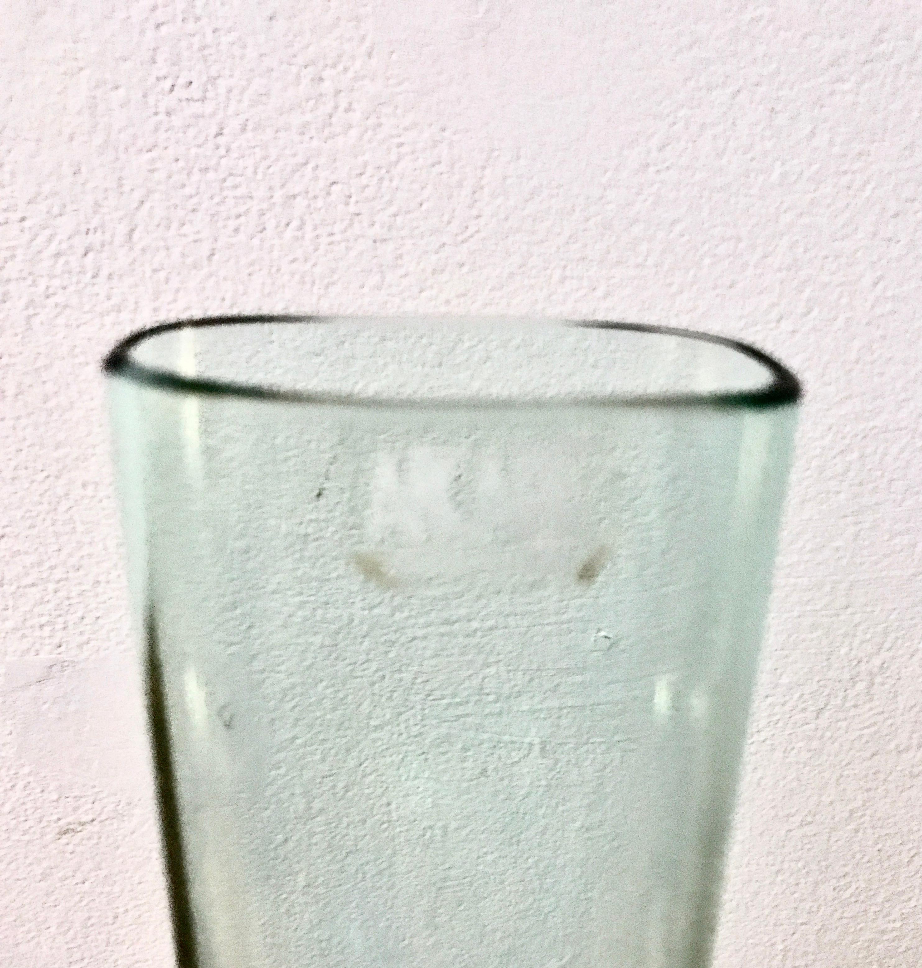 murano green glass vase