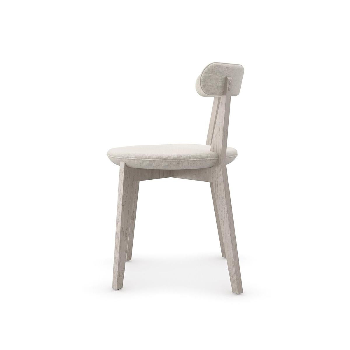 Organic Modern Minimal Oak Dining Chair For Sale