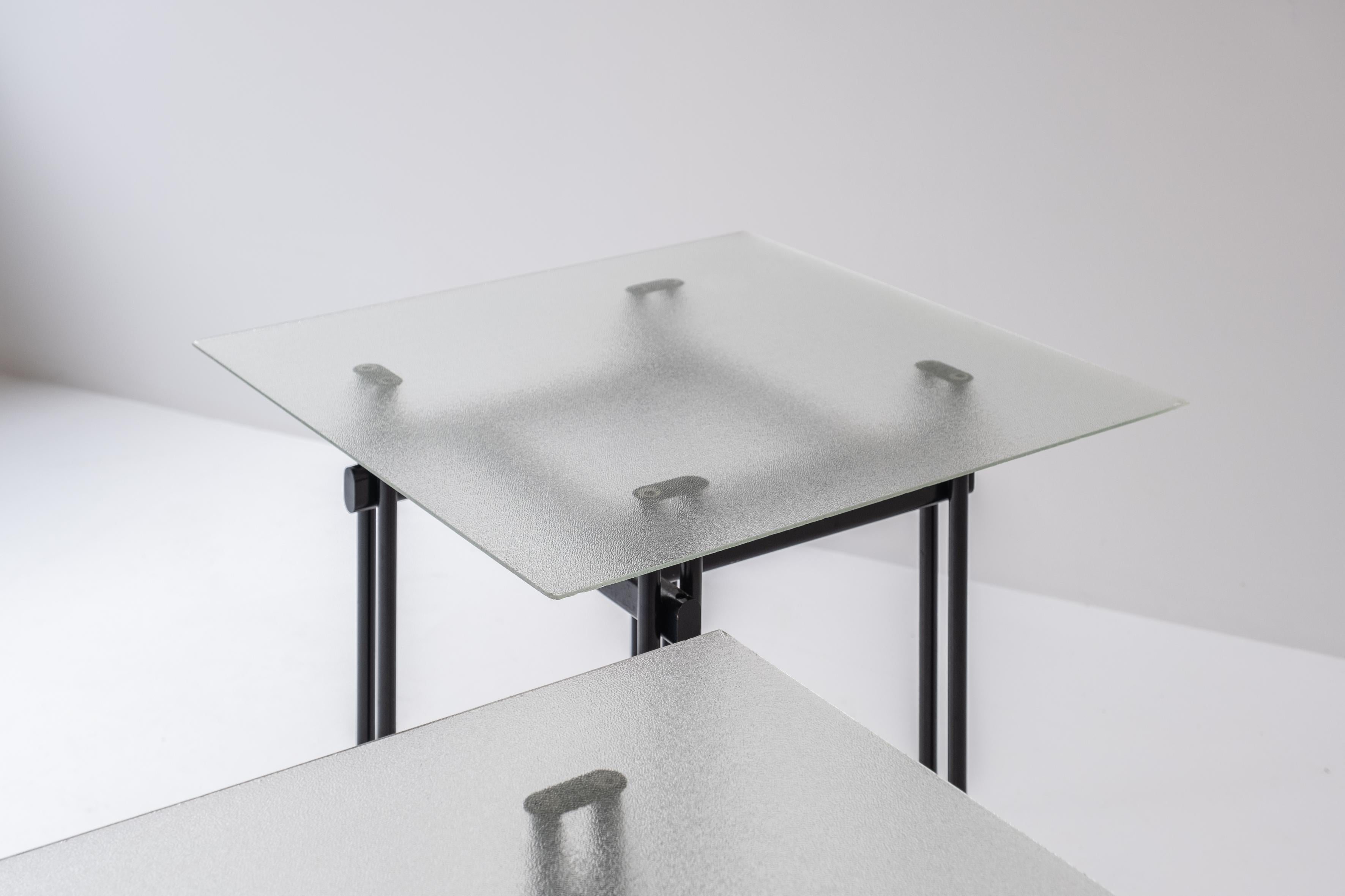Minimal Pair of Identical Side Tables from Belgium, 1980s 2