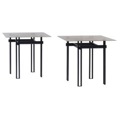 Minimal Pair of Identical Side Tables from Belgium, 1980s Minimal Pair of Identical Side Tables from Belgium, 1980s