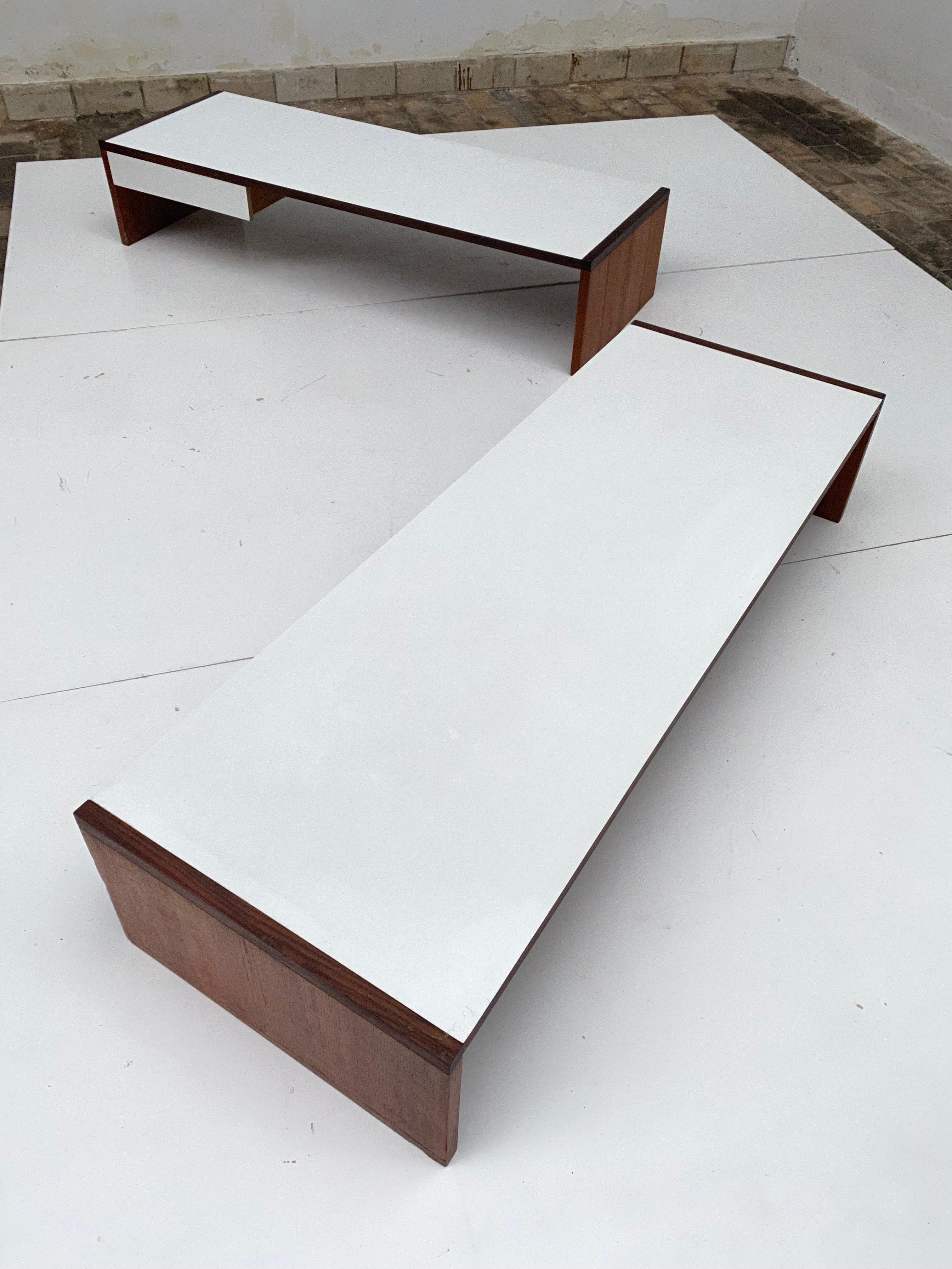 Minimal Pair of Nigh Stands by Cees Braakman for Pastoe the Netherlands, 1960's For Sale 9