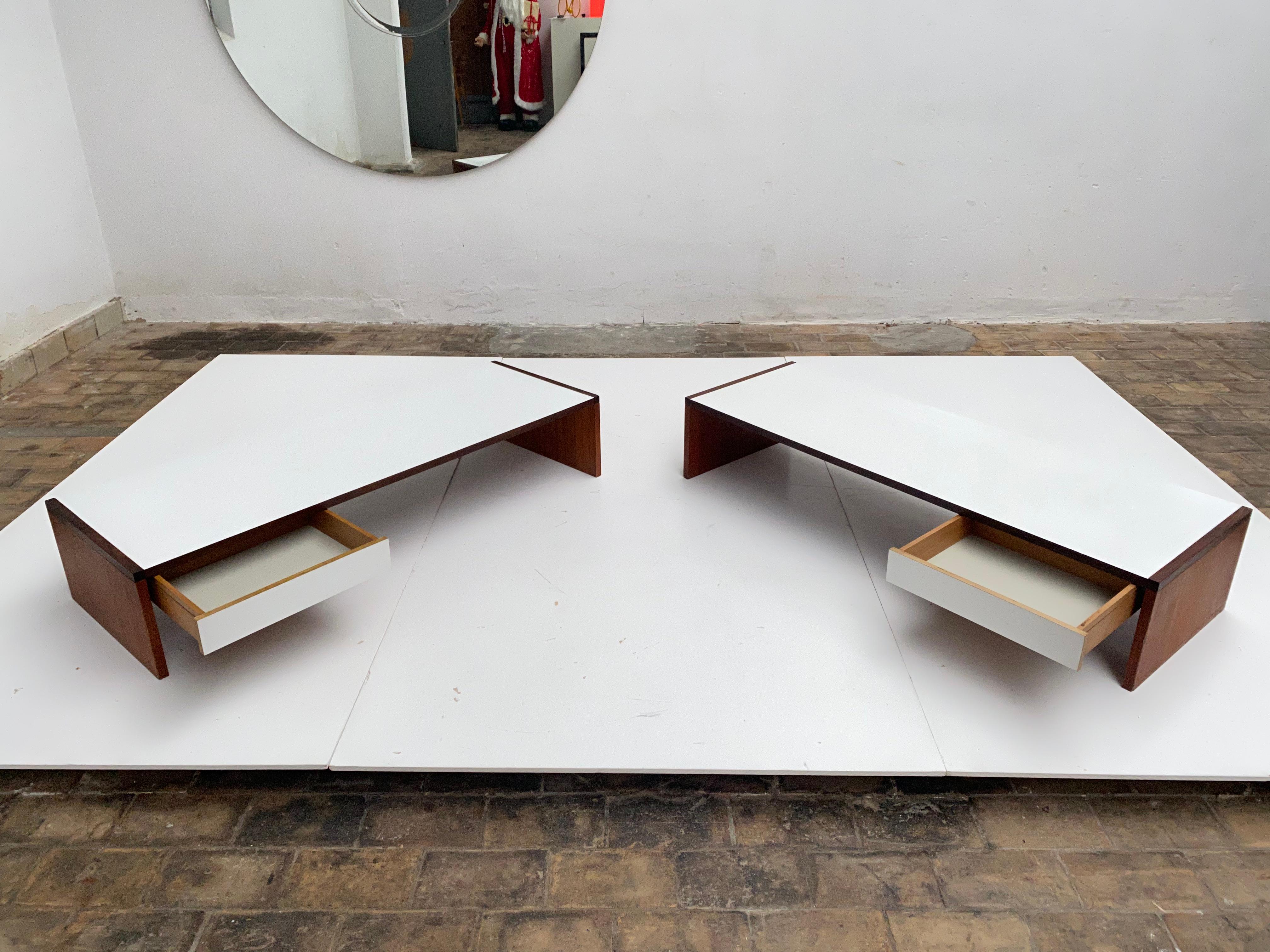 Formica Minimal Pair of Nigh Stands by Cees Braakman for Pastoe the Netherlands, 1960's For Sale