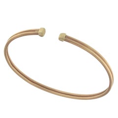 Minimal Red 18 Karat Gold Bracelet