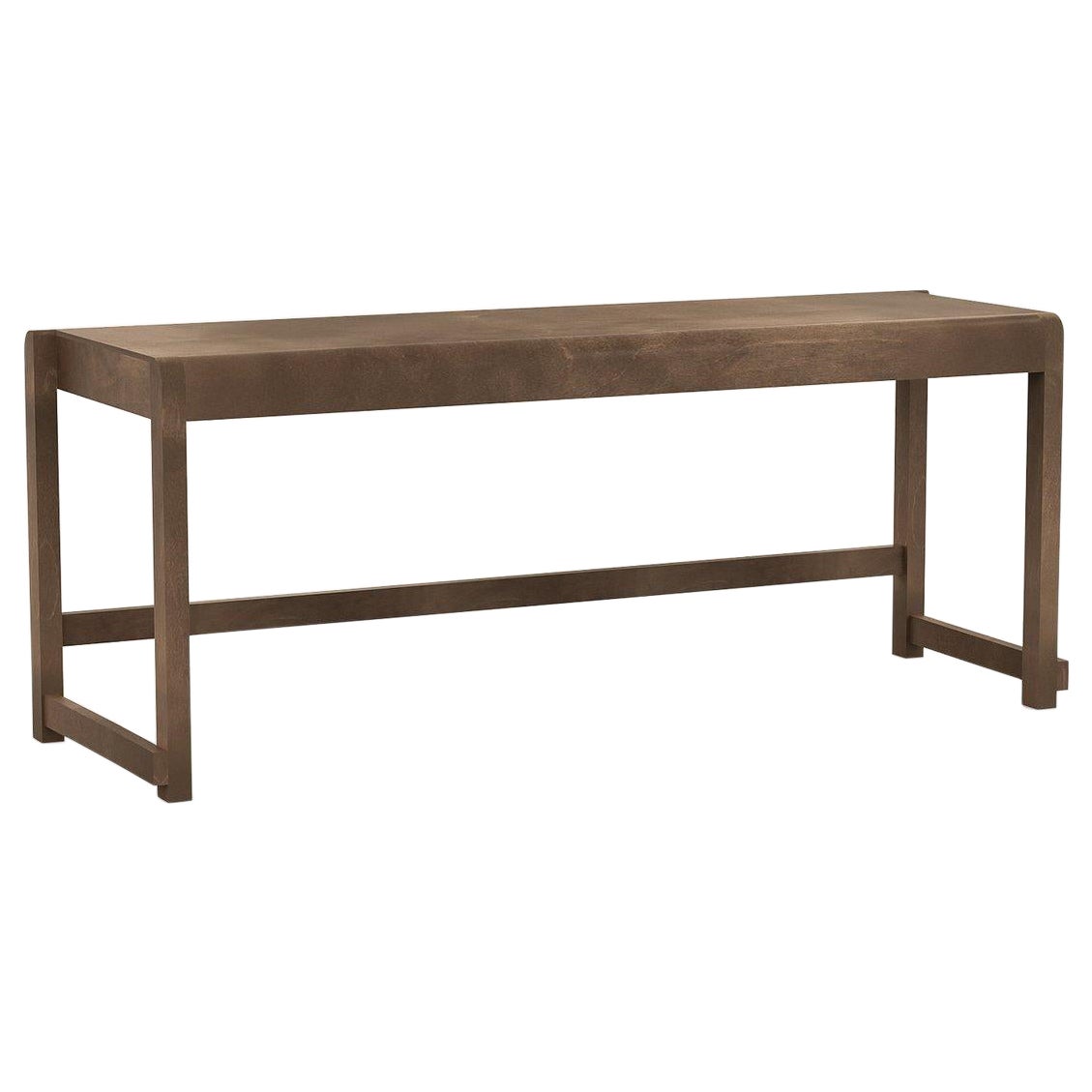 Minimale Bank 01 im skandinavischen Design aus dunklem Holz im Angebot